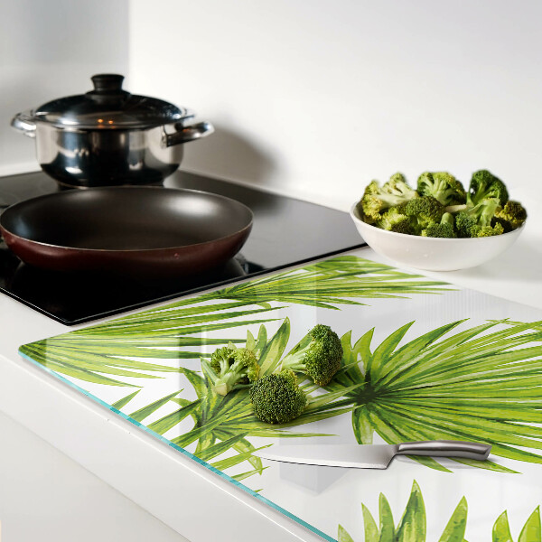 Tabla para cortar Hojas de palma en tonos verdes