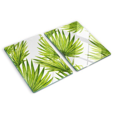 Tabla para cortar Hojas de palma en tonos verdes