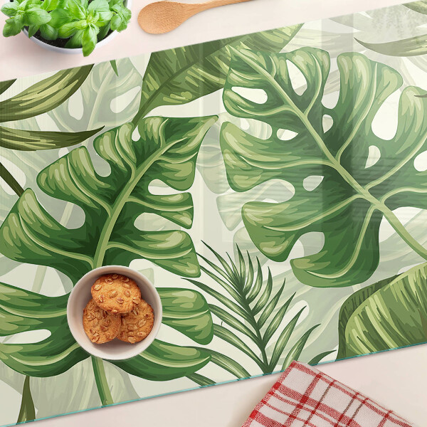 Tabla de cortar hojas tropicales