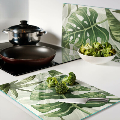 Tabla de cortar hojas tropicales