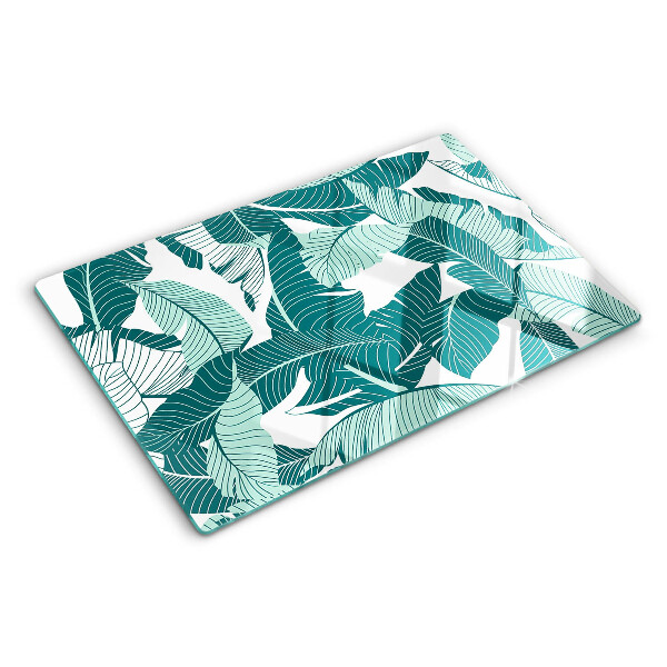 Szklana deska kuchenna Liście tropikalne w odcieniach zieleni