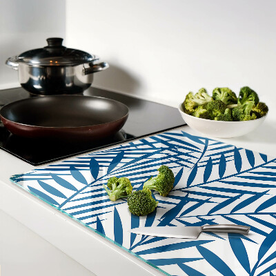 Tabla para cortar Hojas de palma en tonos azules