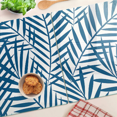 Tabla para cortar Hojas de palma en tonos azules