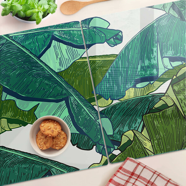 Szklana deska do krojenia Liście palmowe w odcieniach zieleni