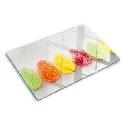 Szklana deska kuchenna Słodycze w kolorach tęczy