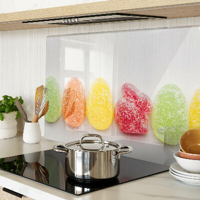 Szklana deska kuchenna Słodycze w kolorach tęczy