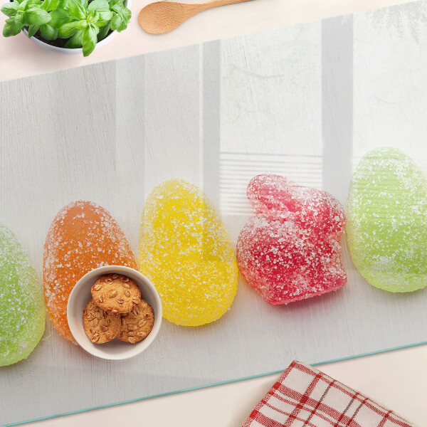 Tabla para cortar Dulces en colores del arco iris