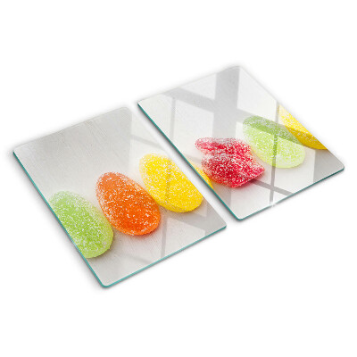 Szklana deska kuchenna Słodycze w kolorach tęczy