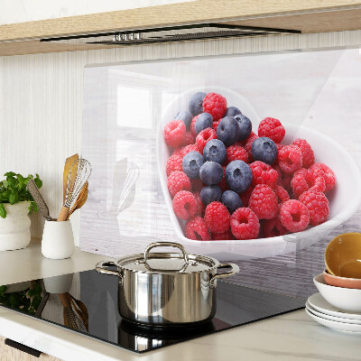 Tabla de cortar de cristal frutas en forma de corazón