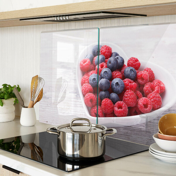 Tabla de cortar de cristal frutas en forma de corazón