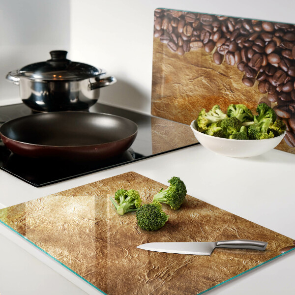 Tabla de cocina Patrón de café y cuero