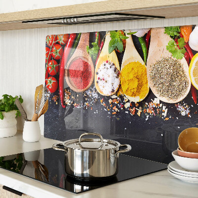 Tabla de cortar de cristal Especias y hierbas