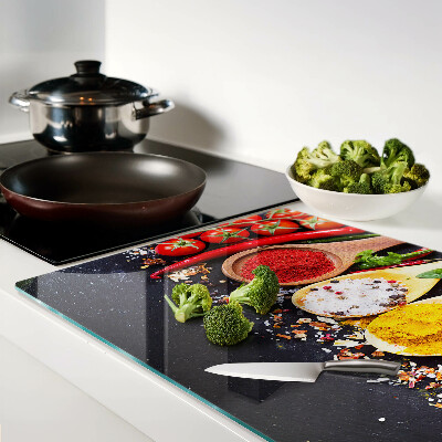 Tabla de cortar de cristal Especias y hierbas