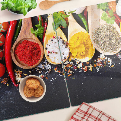 Tabla de cortar de cristal Especias y hierbas