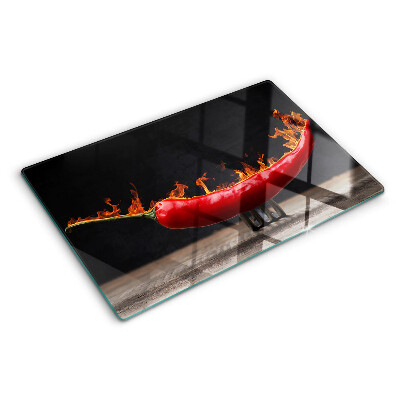 Tabla para cortar Fuego y chile