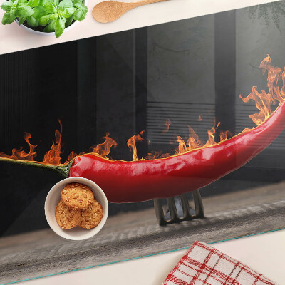 Tabla para cortar Fuego y chile