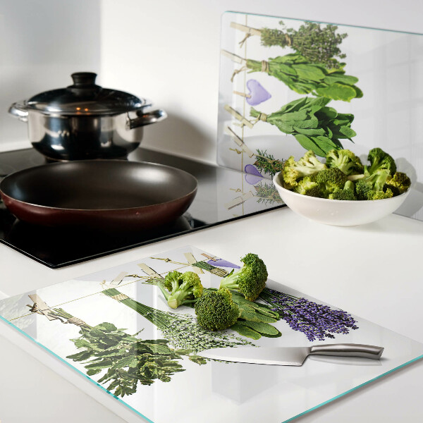 Tabla de cortar Hierbas en una cuerda