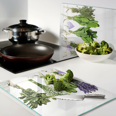 Tabla de cortar Hierbas en una cuerda