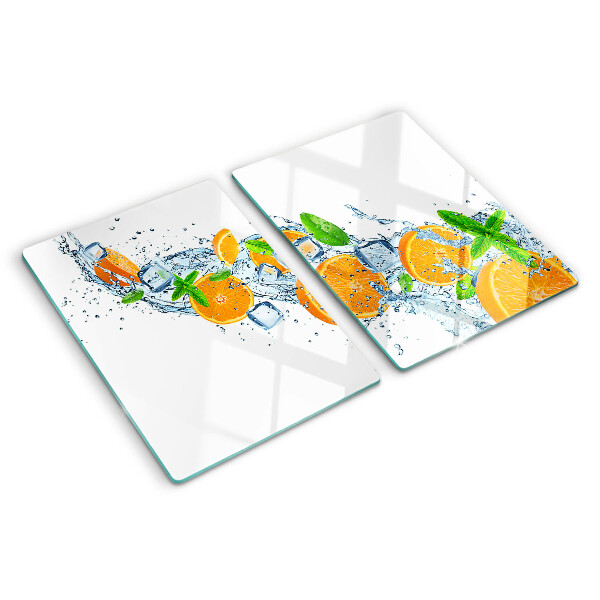 Tabla para cortar Frutas cítricas en agua