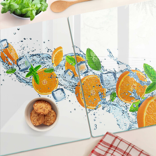 Tabla para cortar Frutas cítricas en agua