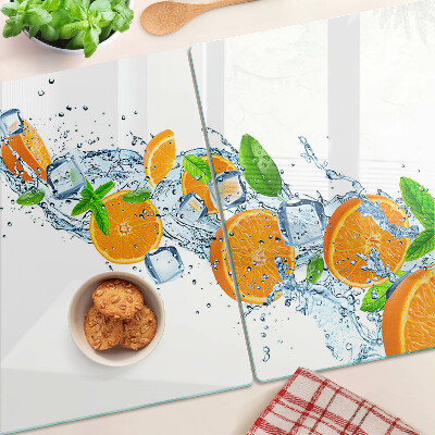 Tabla para cortar Frutas cítricas en agua