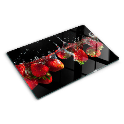 Tabla de cortar Fresas en agua