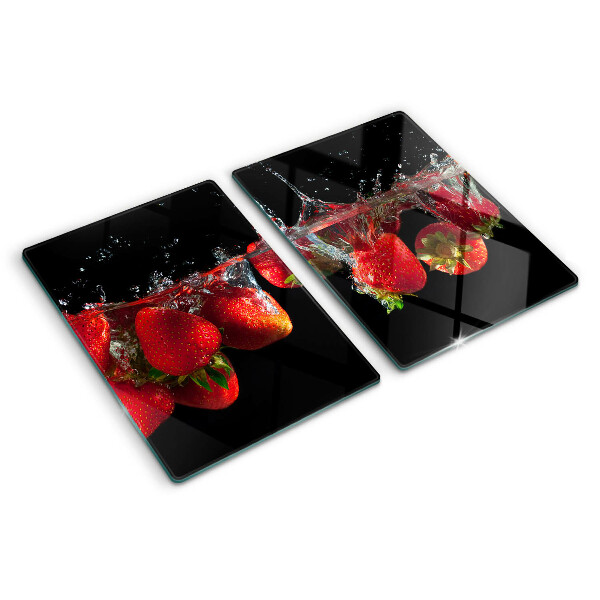 Tabla de cortar Fresas en agua