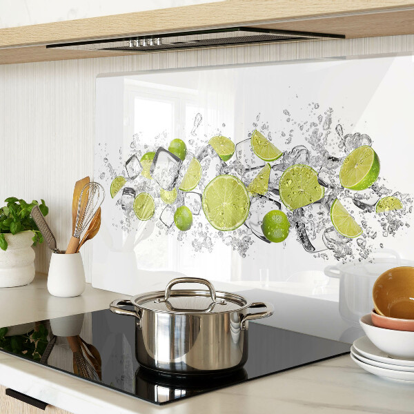 Tabla de cortar de cristal Limones y hielo