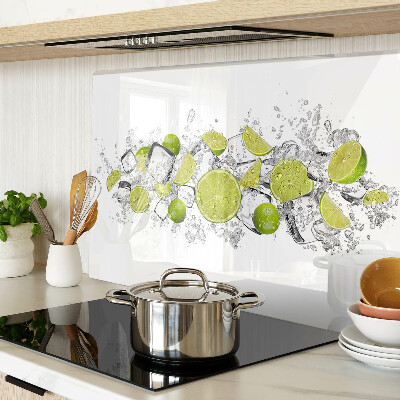 Tabla de cortar de cristal Limones y hielo