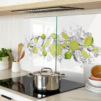 Tabla de cortar de cristal Limones y hielo