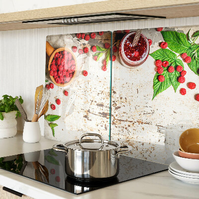 Deska kuchenna szklana Maliny i liście