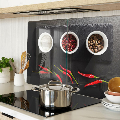 Tabla de cortar Especias y pimientos rojos