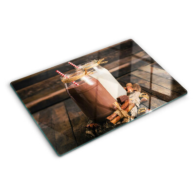 Tabla de cocina Frascos de bebidas sobre un fondo de madera