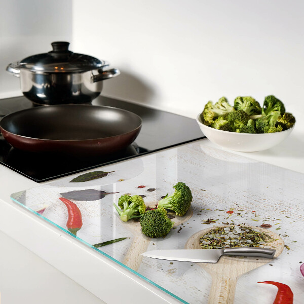 Tabla de cortar de cristal Especias y hierbas