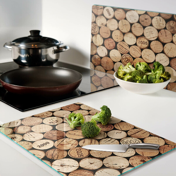 Tabla de cortar corchos de vino