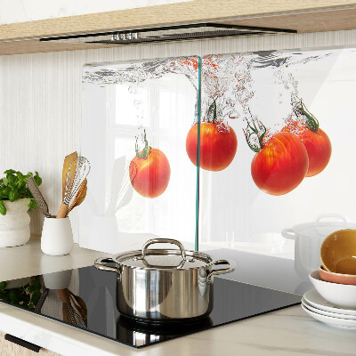 Tabla de cortar de cristal Tomates en agua