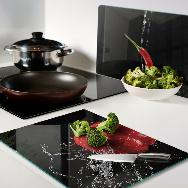 Tabla de cocina Pimiento rojo en agua