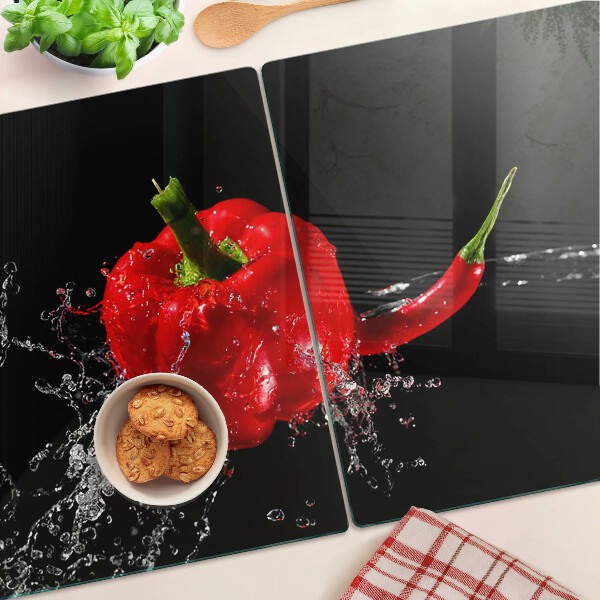 Tabla de cocina Pimiento rojo en agua