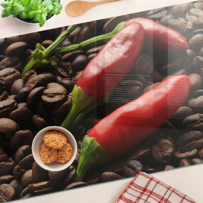 Tabla de cortar de cristal Café y chiles