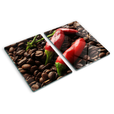 Tabla de cortar de cristal Café y chiles