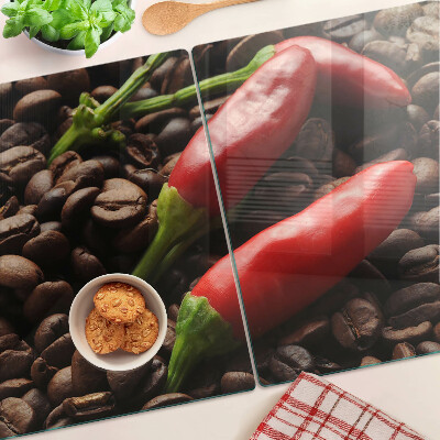 Tabla de cortar de cristal Café y chiles