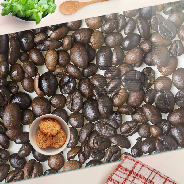 Tabla de cortar de cristal Granos de café