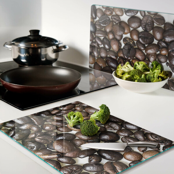 Tabla de cortar de cristal Granos de café