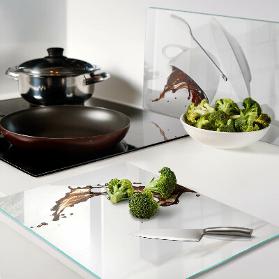 Tabla de cortar Café y una bebida refrescante