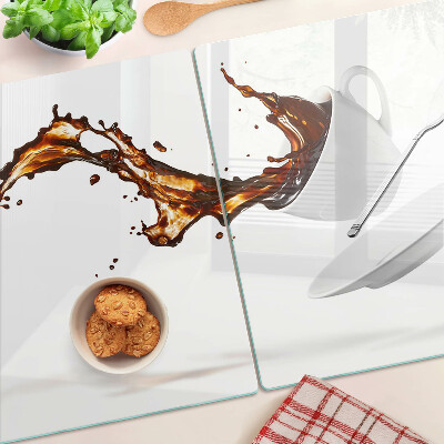 Tabla de cortar Café y una bebida refrescante