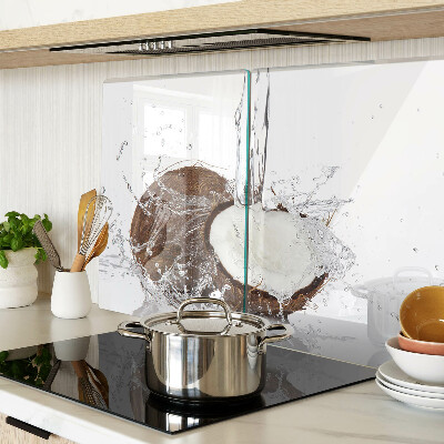 Szklana deska kuchenna Kokos z wodą i rozpryskiem