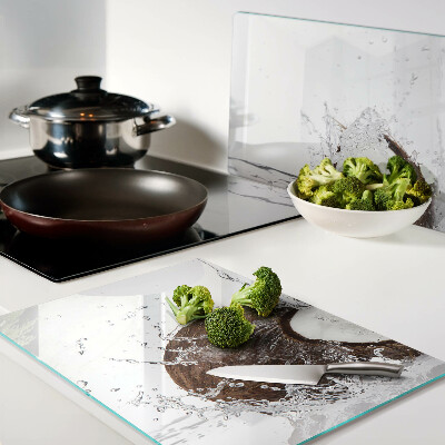 Szklana deska kuchenna Kokos z wodą i rozpryskiem