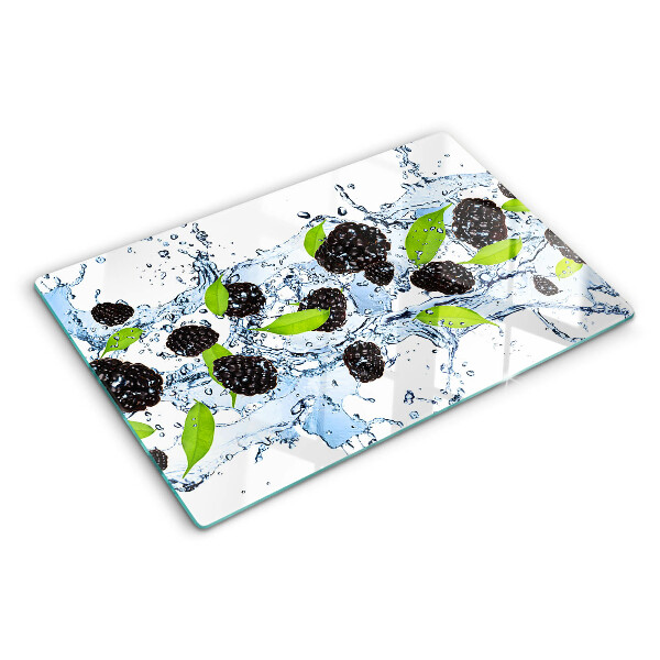 Tabla de cortar de cristal Fruta en agua