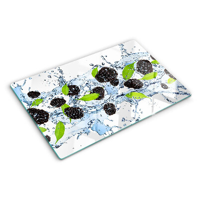 Tabla de cortar de cristal Fruta en agua