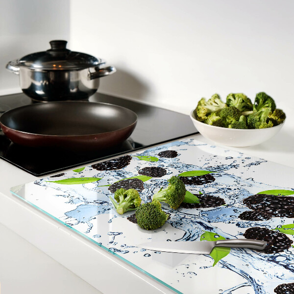 Tabla de cortar de cristal Fruta en agua